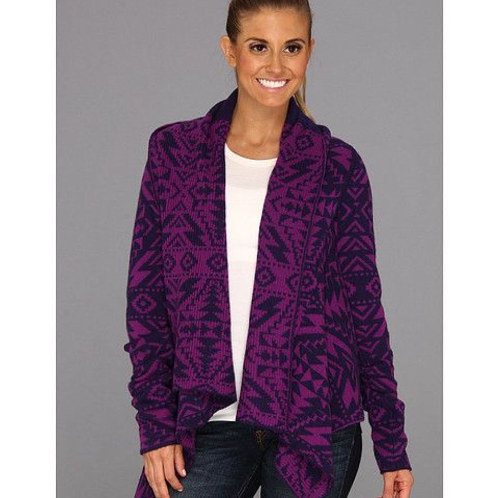 Patagonia purple Pine Mtn. Wrap sweater, sz S, NWT